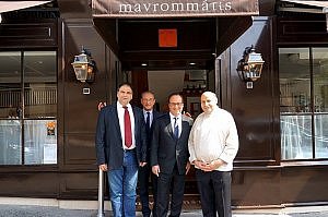 Evagoras Mavrommatis, Bertrand Delanoé, François Hollande et Andréas Mavrommatis